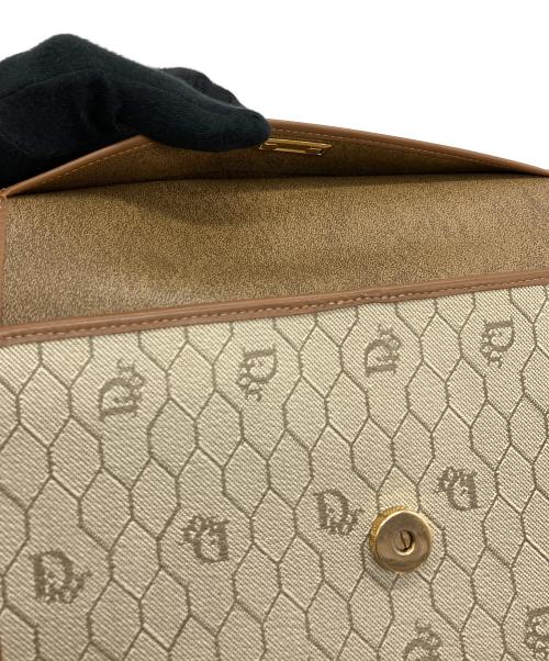 Christian Dior（クリスチャン ディオール）Christian Dior (クリスチャン ディオール) ハニカム柄　チェーンショルダーバッグ ブラウン×ベージュの古着・服飾アイテム