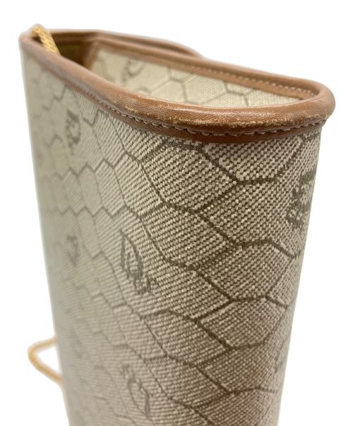 Christian Dior（クリスチャン ディオール）Christian Dior (クリスチャン ディオール) ハニカム柄　チェーンショルダーバッグ ブラウン×ベージュの古着・服飾アイテム