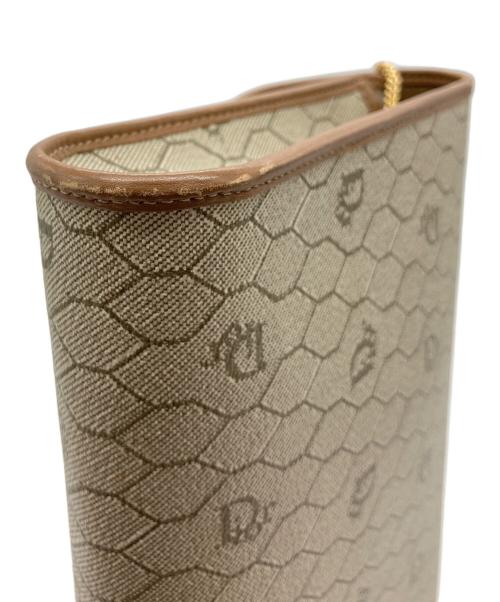 Christian Dior（クリスチャン ディオール）Christian Dior (クリスチャン ディオール) ハニカム柄　チェーンショルダーバッグ ブラウン×ベージュの古着・服飾アイテム