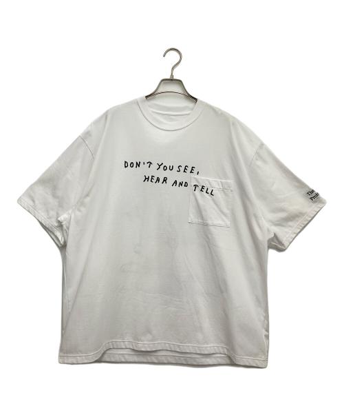 ENNOY（エンノイ）ENNOY (エンノイ) ポケットTシャツ ホワイト×ブラック サイズ:XXLの古着・服飾アイテム