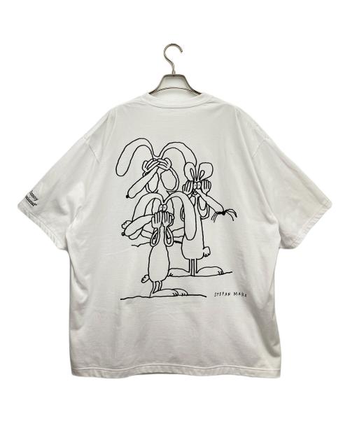 ENNOY（エンノイ）ENNOY (エンノイ) ポケットTシャツ ホワイト×ブラック サイズ:XXLの古着・服飾アイテム