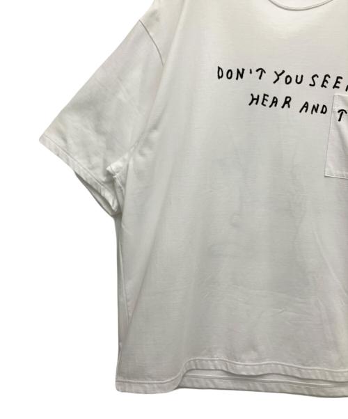 ENNOY（エンノイ）ENNOY (エンノイ) ポケットTシャツ ホワイト×ブラック サイズ:XXLの古着・服飾アイテム
