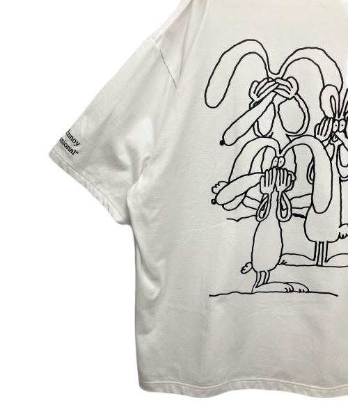 ENNOY（エンノイ）ENNOY (エンノイ) ポケットTシャツ ホワイト×ブラック サイズ:XXLの古着・服飾アイテム