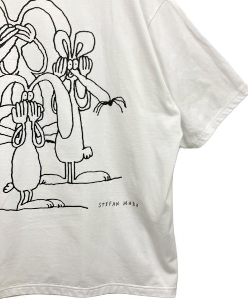 ENNOY（エンノイ）ENNOY (エンノイ) ポケットTシャツ ホワイト×ブラック サイズ:XXLの古着・服飾アイテム