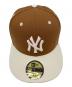 New Era (ニューエラ) キャップ ブラウン×ホワイト：4000円