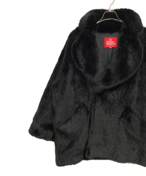 Vivienne Westwood（ヴィヴィアンウエストウッド）Vivienne Westwood (ヴィヴィアンウエストウッド) フェイクファーコート ブラック サイズ:Sの古着・服飾アイテム