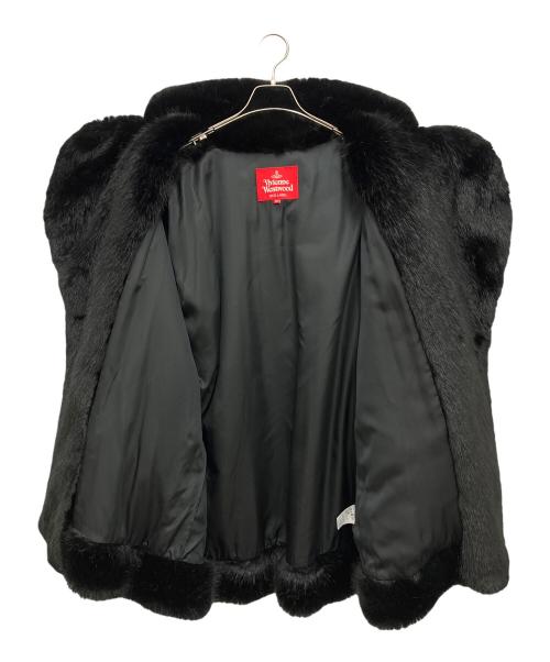 Vivienne Westwood（ヴィヴィアンウエストウッド）Vivienne Westwood (ヴィヴィアンウエストウッド) フェイクファーコート ブラック サイズ:Sの古着・服飾アイテム