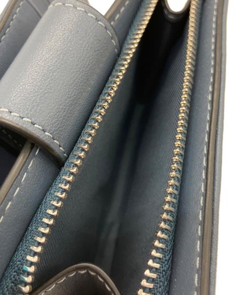 COACH（コーチ）COACH (コーチ) ミディアム コーナー ジップ ウォレット・シグネチャー ジャカード ネイビーの古着・服飾アイテム