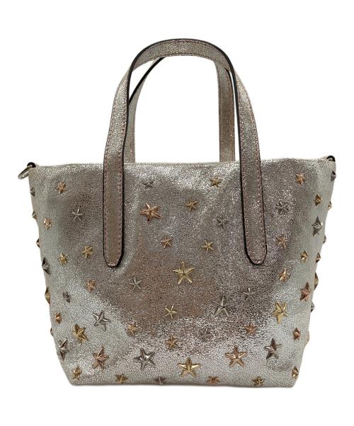 JIMMY CHOO（ジミーチュウ）JIMMY CHOO (ジミーチュウ) 2WAYバッグ シルバー×ピンクの古着・服飾アイテム