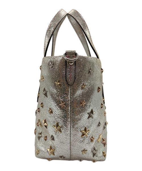 JIMMY CHOO（ジミーチュウ）JIMMY CHOO (ジミーチュウ) 2WAYバッグ シルバー×ピンクの古着・服飾アイテム