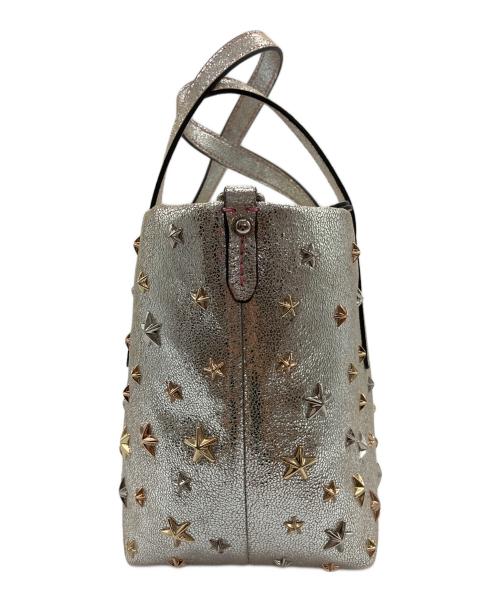 JIMMY CHOO（ジミーチュウ）JIMMY CHOO (ジミーチュウ) 2WAYバッグ シルバー×ピンクの古着・服飾アイテム