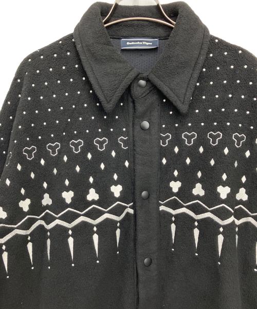 Onitsuka Tiger（オニツカタイガー）Onitsuka Tiger (オニツカタイガー) フリースジャケット ブラック×ホワイト サイズ:Lの古着・服飾アイテム