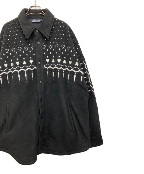 Onitsuka Tiger（オニツカタイガー）Onitsuka Tiger (オニツカタイガー) フリースジャケット ブラック×ホワイト サイズ:Lの古着・服飾アイテム