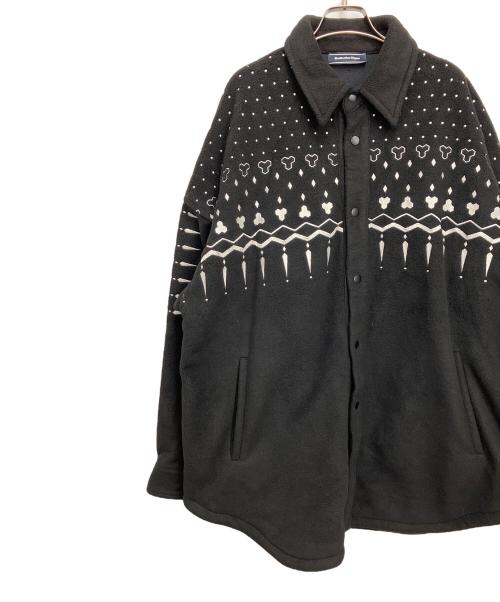 Onitsuka Tiger（オニツカタイガー）Onitsuka Tiger (オニツカタイガー) フリースジャケット ブラック×ホワイト サイズ:Lの古着・服飾アイテム