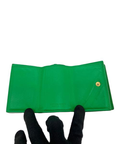 BOTTEGA VENETA（ボッテガベネタ）BOTTEGA VENETA (ボッテガベネタ) イントレチャート　3つ折り財布 グリーンの古着・服飾アイテム