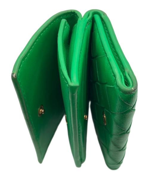 BOTTEGA VENETA（ボッテガベネタ）BOTTEGA VENETA (ボッテガベネタ) イントレチャート　3つ折り財布 グリーンの古着・服飾アイテム