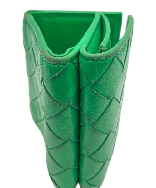 BOTTEGA VENETA（ボッテガベネタ）BOTTEGA VENETA (ボッテガベネタ) イントレチャート　3つ折り財布 グリーンの古着・服飾アイテム