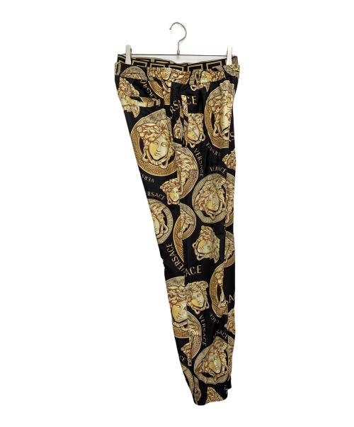 VERSACE（ヴェルサーチェ）VERSACE (ヴェルサーチェ) 柄パンツ ブラック×イエロー サイズ:Mの古着・服飾アイテム
