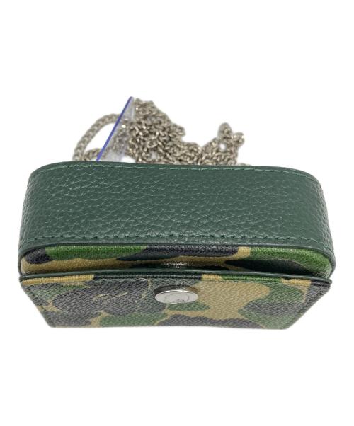 A BATHING APE（ア ベイシング エイプ）A BATHING APE (ア ベイシング エイプ) ミニショルダーバッグ グリーン×ベージュの古着・服飾アイテム