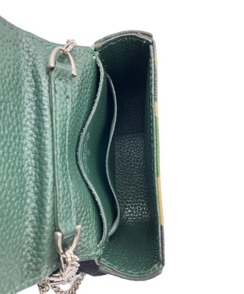 A BATHING APE（ア ベイシング エイプ）A BATHING APE (ア ベイシング エイプ) ミニショルダーバッグ グリーン×ベージュの古着・服飾アイテム