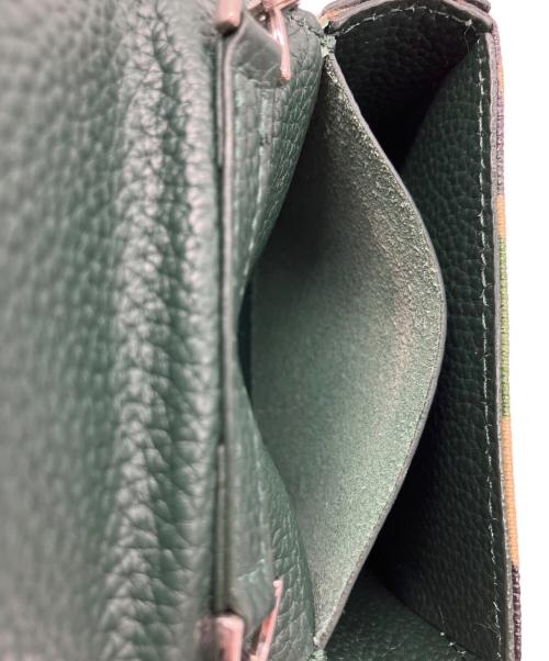 A BATHING APE（ア ベイシング エイプ）A BATHING APE (ア ベイシング エイプ) ミニショルダーバッグ グリーン×ベージュの古着・服飾アイテム