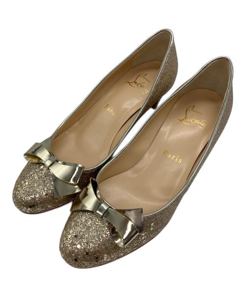 Christian Louboutin（クリスチャン・ルブタン）Christian Louboutin (クリスチャン・ルブタン) minima 45 glitter ゴールドカラー サイズ:SIZE36の古着・服飾アイテム