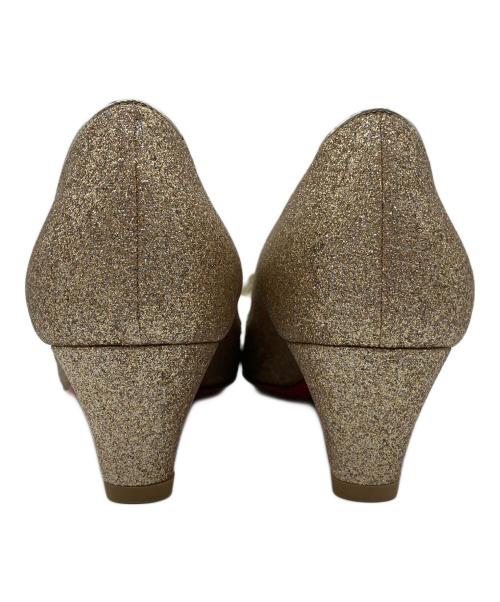 Christian Louboutin（クリスチャン・ルブタン）Christian Louboutin (クリスチャン・ルブタン) minima 45 glitter ゴールドカラー サイズ:SIZE36の古着・服飾アイテム