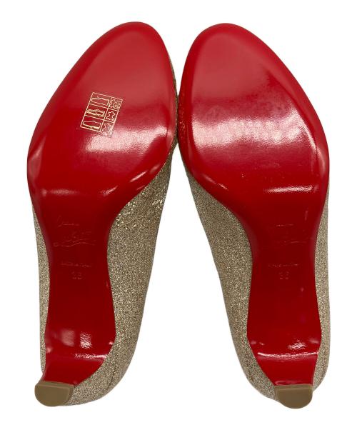 Christian Louboutin（クリスチャン・ルブタン）Christian Louboutin (クリスチャン・ルブタン) minima 45 glitter ゴールドカラー サイズ:SIZE36の古着・服飾アイテム