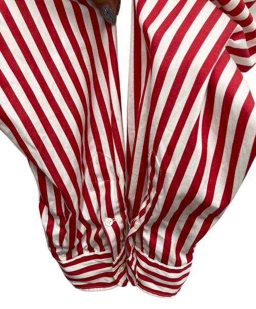 POLO RALPH LAUREN（ポロ・ラルフローレン）POLO RALPH LAUREN (ポロ・ラルフローレン) ストライプシャツワンピース レッド×ホワイト サイズ:US6の古着・服飾アイテム