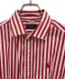 中古・古着 POLO RALPH LAUREN (ポロ・ラルフローレン) ストライプシャツワンピース レッド×ホワイト サイズ:US6：13000円