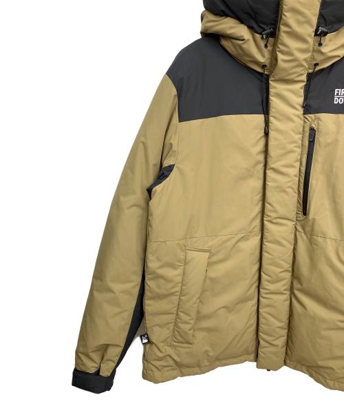 FIRST DOWN（ファーストダウン）FIRST DOWN (ファーストダウン) ダウンジャケット ベージュ×ブラック サイズ:XLの古着・服飾アイテム