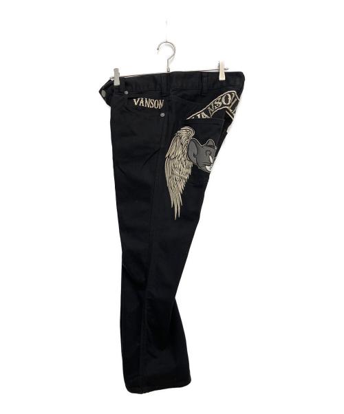 VANSON（バンソン）VANSON (バンソン) トムとジェリー (トムトジェリー) デニムパンツ ブラック サイズ:W34の古着・服飾アイテム