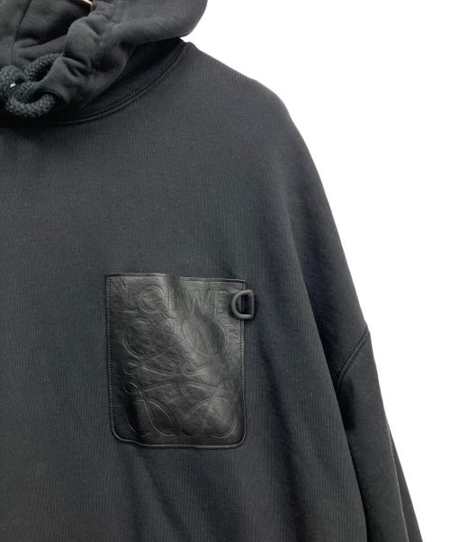 LOEWE（ロエベ）LOEWE (ロエベ) アナグラムパッチポケットフーディー ブラック サイズ:XLの古着・服飾アイテム