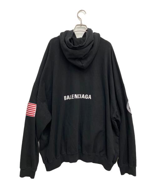 BALENCIAGA（バレンシアガ）BALENCIAGA (バレンシアガ) Space Boxy Hoodie（スペースボクシーフーディ) ブラック サイズ:SIZE Mの古着・服飾アイテム
