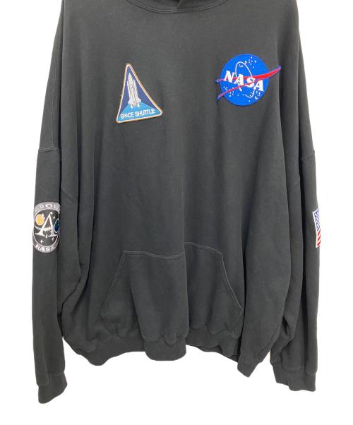 BALENCIAGA（バレンシアガ）BALENCIAGA (バレンシアガ) Space Boxy Hoodie（スペースボクシーフーディ) ブラック サイズ:SIZE Mの古着・服飾アイテム