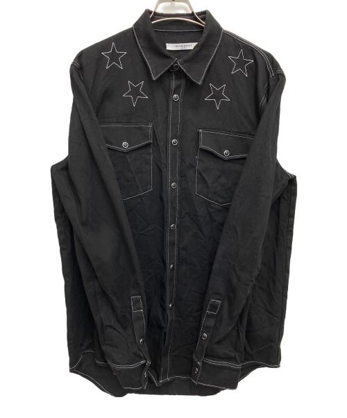 GIVENCHY（ジバンシィ）GIVENCHY (ジバンシィ) デニムシャツ ブラック サイズ:Lの古着・服飾アイテム