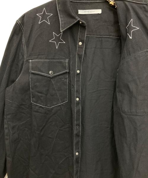 GIVENCHY（ジバンシィ）GIVENCHY (ジバンシィ) デニムシャツ ブラック サイズ:Lの古着・服飾アイテム