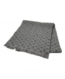 LOUIS VUITTON（ルイ ヴィトン）の古着「マフラー エシャルプ モノグラム・クラシック」｜グレー×ブラック