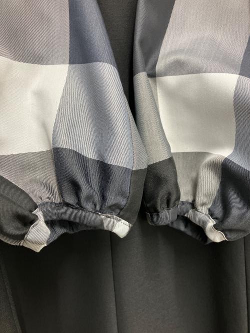 BLUE LABEL CRESTBRIDGE（ブルーレーベルクレストブリッジ）BLUE LABEL CRESTBRIDGE (ブルーレーベルクレストブリッジ) ドッキングジャンパースカートドレス ブラック×グレー サイズ:Sの古着・服飾アイテム