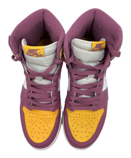 NIKE（ナイキ）NIKE (ナイキ) AIR JORDAN 1 RETRO HIGH OG イエロー×パープル サイズ:US8.5の古着・服飾アイテム