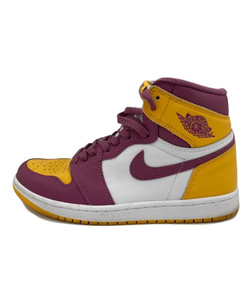 NIKE（ナイキ）NIKE (ナイキ) AIR JORDAN 1 RETRO HIGH OG イエロー×パープル サイズ:US8.5の古着・服飾アイテム