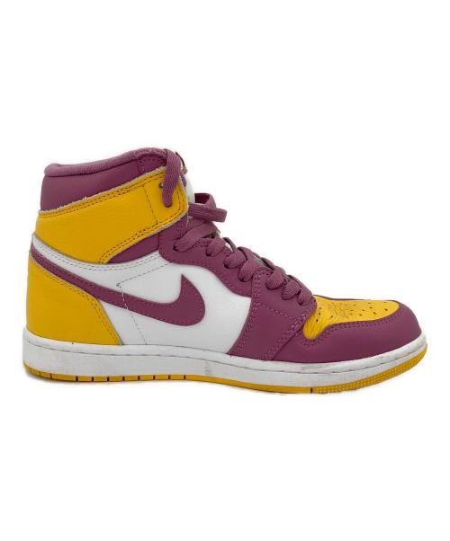 NIKE（ナイキ）NIKE (ナイキ) AIR JORDAN 1 RETRO HIGH OG イエロー×パープル サイズ:US8.5の古着・服飾アイテム