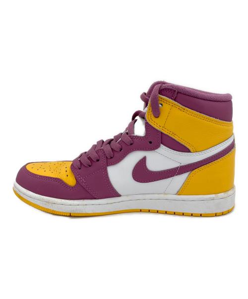 NIKE（ナイキ）NIKE (ナイキ) AIR JORDAN 1 RETRO HIGH OG イエロー×パープル サイズ:US8.5の古着・服飾アイテム