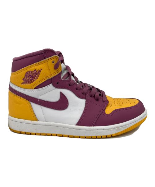 NIKE（ナイキ）NIKE (ナイキ) AIR JORDAN 1 RETRO HIGH OG イエロー×パープル サイズ:US8.5の古着・服飾アイテム
