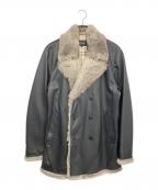 BURBERRY BLACK LABELバーバリーブラックレーベル）の古着「レザーコート」｜ブラック