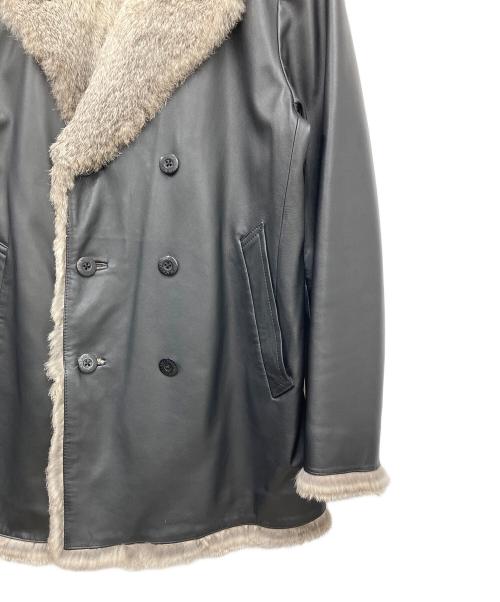 BURBERRY BLACK LABEL（バーバリーブラックレーベル）BURBERRY BLACK LABEL (バーバリーブラックレーベル) レザーコート ブラック サイズ:Lの古着・服飾アイテム