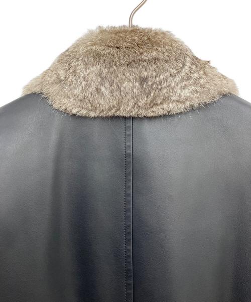 BURBERRY BLACK LABEL（バーバリーブラックレーベル）BURBERRY BLACK LABEL (バーバリーブラックレーベル) レザーコート ブラック サイズ:Lの古着・服飾アイテム