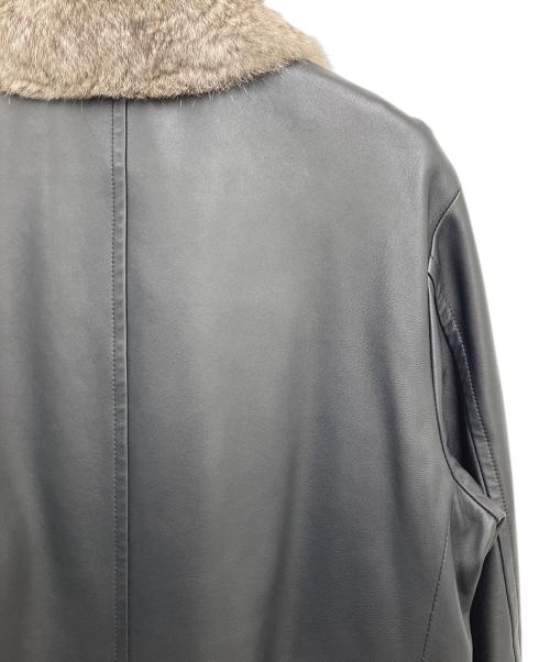 BURBERRY BLACK LABEL（バーバリーブラックレーベル）BURBERRY BLACK LABEL (バーバリーブラックレーベル) レザーコート ブラック サイズ:Lの古着・服飾アイテム