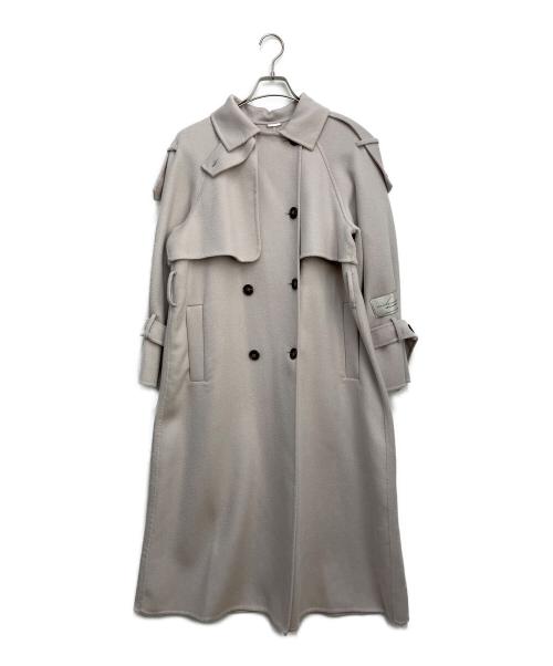 Snidel（スナイデル）Snidel (スナイデル) ウロコカシミアスタンドカラーコート ライトグレーの古着・服飾アイテム