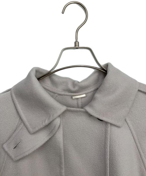 Snidel（スナイデル）Snidel (スナイデル) ウロコカシミアスタンドカラーコート ライトグレーの古着・服飾アイテム
